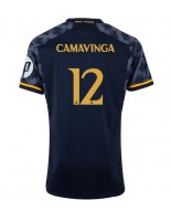 Real Madrid Eduardo Camavinga #12 Venkovní Dres 2023-24 Krátký Rukáv